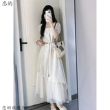 恋的连衣裙夏季法式2025新款学生气质显瘦长裙收腰女生衣服夏天裙子女 图片色 均码 (可备注码数)