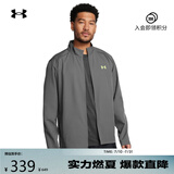 安德玛（UNDERARMOUR）春夏Storm男子跑步运动外套1376797 犀牛灰025 M