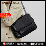CAHOE KULLO包包女包2025新款女士斜挎包轻奢单肩包大容量流浪包时尚品牌 黑色-CK女包生日礼物送女友老婆 实用走心高级感送女朋友