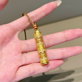 黄金八宝罗盘项链女金包银999可旋转吊坠手编绳送女友情人节礼物 六字真言八宝随身佛吊坠丨金包银 （赠手编绳）证书+礼盒