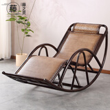 藤之灵（TENGZHILING）老人家用午休阳台懒人摇摇椅躺椅成人可睡觉大人休闲逍遥真藤沙发 升级款席面 （款式升级 ）