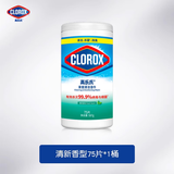 高乐氏（clorox）厨房用纸清洁去油污百洁布消毒一次性无纺布湿巾75片-清香型 
