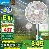 美的（Midea）国家补贴 幸运草安睡电风扇落地扇一级能效轻音台式立式家用节能扇智能风扇直流变频定时遥控电扇 【离线语音 变频节能】抗菌降噪 幸运草系列