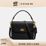 蔻驰（COACH）【专享直降】经典标志CASSIE19号单肩包斜挎包休闲高级感夏季女包 黄铜色硬件/黑色(旧版）