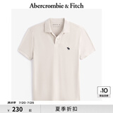 ABERCROMBIE & FITCH【舒适透气】男装25夏季新款经典小麋鹿POLO衫T恤KI124-5182 米色 XS (170/84A)