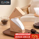 CLITON咖啡滤纸 便携滴漏式手冲咖啡粉过滤网 V型滤杯用白色滤纸100张