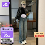 婧麒（JOYNCLEON）孕妇裤春季休闲外穿打底阔腿牛仔裤小个子 复古蓝XXL jyk26751