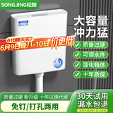 松鲸 免打孔水箱卫生间厕所冲水箱家用节能大冲力水箱蹲便器 大冲力水箱+标配