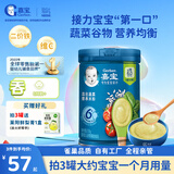 嘉宝高铁米粉婴幼儿维C钙铁锌宝宝辅食儿童米糊含DHA活性益生菌6月龄+ 【营养均衡】混合蔬菜味2段6月+