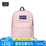 JANSPORT杰斯伯书包轻便双肩包男女旅行包简约背包电脑包学生校园 4QUT7N8蜜蜡粉-侧边袋