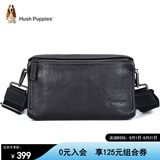 暇步士（Hush Puppies）窄肩带斜挎单肩包头层牛皮男大容量复古邮差挎包休闲简约生日礼物