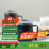 乐扣乐扣（LOCK&LOCK）遇见惬意保温保冷咖啡杯带手柄男女水杯子475ML灰色LHC4263GRY