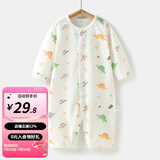 婧麒（JOYNCLEON）婴儿连体衣春秋宝宝纯棉打底哈衣新生儿衣服四季款爬服装 卡通龙 90cm