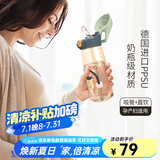 BABLOV吸管杯孕妇水杯大容量ppsu水杯女士杯子带吸管产妇专用食品级材质 【推荐款】青芥绿480ml