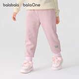 巴拉巴拉儿童长裤男童女童加厚加绒裤子2025秋冬亲子百搭束脚休闲裤子潮流