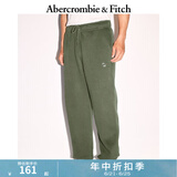 ABERCROMBIE & FITCH男装24春秋经典小麋鹿美式baggy风抓绒运动卫裤长裤KI134-4099 绿色 M (180/80A)