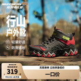Skechers斯凯奇男童雪地靴户外棉靴儿童运动鞋冬大童棉鞋406415L 炭灰色/红色/CCRD 35
