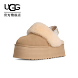 UGG秋季新款女士厚底LOGO松紧带懒人毛毛鞋1113474MDSD|芥菜籽色38