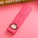 FORAPP适用于小米4/4A盒子电视遥控器加厚卡通透明保护罩硅胶套增强版 【薄款】卡通女孩