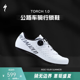 SPECIALIZED闪电 TORCH 1.0 入门款 男/女式公路自行车骑行锁鞋透气舒适 白色 42