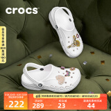 crocs卡骆驰洞洞鞋贝雅男鞋女鞋轻便耐磨一脚蹬拖鞋休闲鞋|10126 白-100 45 (290mm)