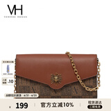 VANESSA HOGAN VH女包太阳神系列贝伦信封包轻奢斜挎包链条包纪念日礼物送女友 棕色