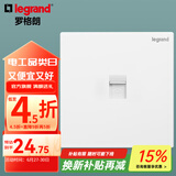 罗格朗（LEGRAND）开关插座面板 仕典系列玉兰白色86型暗装 电话插座
