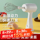 杰凯诺无线电动打蛋器奶泡打发器搅拌棒烘焙工具可坐立式 白色
