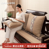 骆易家（LORiCA）靠枕床头靠垫沙发抱枕头套中式床上客厅护腰靠背垫办公室大号定制 国色芳华（多丽丝麻）-麻色 抱枕60*60cm(枕套+枕芯)
