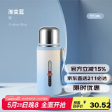 贝瑟斯小钢炮保温杯男女生不锈钢泡茶带盖高档茶水分离罗马杯蓝色550ml