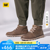 CAT卡特马丁靴工装靴男鞋牛皮休闲通勤新复古回潮高帮皮靴P725612 浅褐色 44