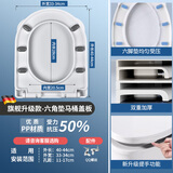 起点如日（QIDIANRURI）【德国】马桶盖通用加厚坐便器盖子家用UV型座厕盖板老式圈器配件 升级提手【小U型】六重抗压
