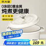 炊大皇珐琅锅铸铁锅家用炖锅砂锅汤锅焖烧锅电磁炉燃气煮锅22cm