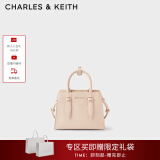 CHARLES&KEITH插带兔耳托特包手提斜挎包婚包包女包生日520礼物CK2-50781362 Nude肉色 M
