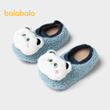 巴拉巴拉地板袜防滑点胶冬季加厚加绒婴幼儿保暖袜子学步不滑208424172204