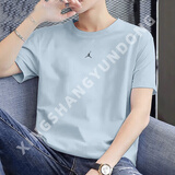 耐克（NIKE） 官网官方男装短袖 2025夏季新款AJ休闲体恤快干圆领半袖透气T恤 FN5830-441/AJ潮款/蓝色 S (165/84A)