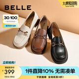 百丽（Belle）马衔扣软底乐福鞋女新商场同款百搭小皮鞋Z3B1DAA5 黑色（第二批） 37 (235mm)
