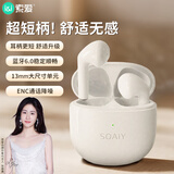 索爱（soaiy）SR2 真无线蓝牙耳机降噪双耳入耳式运动跑步游戏通用于华为苹果vivo小米oppo荣耀手机白色