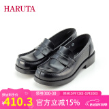 HARUTAHaruta4900日系学生中粗跟圆头英伦风单鞋小皮鞋JK制服鞋乐福鞋女 黑色 36