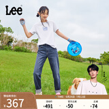 Lee【张凌赫代言】411舒适高腰小直脚中深蓝色水洗女牛仔裤A5662 中深蓝(25裤长) 27(110-120斤可选)