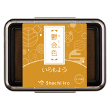 旗牌（Shachihata）Artline 和风自然色防水彩色手指画橡皮章速干手帐油性可爱印台印泥 鬰金色 HAC-1L-TY