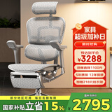 Ergonor保友金豪e 2代高端人体工学椅 电脑椅子 办公椅家用电竞椅老板椅 银白美国网+躺舒宝 整椅发货 送货上门