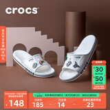crocs卡骆驰一字拖贝雅卡骆班凉拖 情侣款运动休闲拖鞋|205392 白/深蓝-126 39 (240mm)