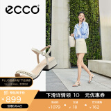 爱步（ECCO）凉鞋女 夏季方头一字带通勤休闲粗跟凉鞋 塑雅291383 石灰色29138301378（牛皮） 36