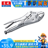 东成 手动工具卡簧钳钢丝钳尖嘴钳斜嘴钳大力钳管钳家用钳子工具 大力钳10”/254mm