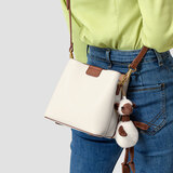 蔻一（Cnoles）水桶包女士包包牛皮单肩包高端斜挎包大容量新年情人节礼物送女友