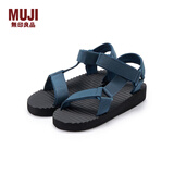 无印良品（MUJI）男女通用 波型鞋底 布带凉鞋(男士/女士) 无性别男款女款休闲凉鞋 烟熏蓝色 3S 40 码/M 250mm（3.0）