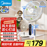 美的（Midea）【劲风酷爽】七叶轻音柔风电风扇家用遥控落地扇台式桌面小型风扇大风力节能立式摇头电扇 SAH30BK