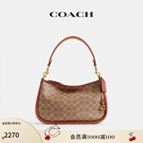 蔻驰（COACH）【专享直降】CARY系列女士经典标志斜挎包复古单肩夏季马鞍包女包 B4/棕黄色 焦糖色(新版）