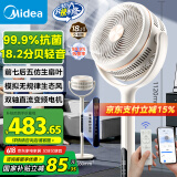 美的（Midea）【轻羽静谧】空气循环扇手机遥控四季净化扇家用大风力落地扇电风扇台式小风扇空调伴侣GDH24HG